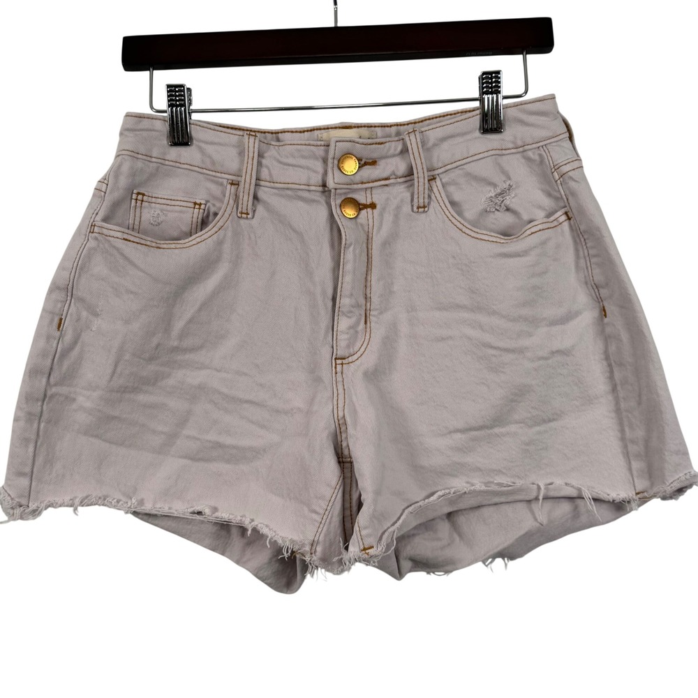 Universal Thread Women 6/28 Denim Shorts Curvy Vintage Midi Distressed 90s Boho